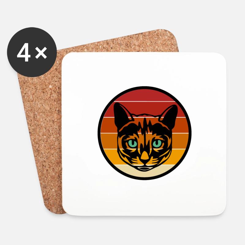 Big Cats Regel - Untersetzer (4er-Set) - Weiß