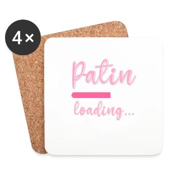 Patentante 2023 loading Patenkind Baby Patentante - Untersetzer (4er-Set) - Weiß - Vorne