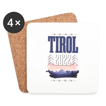 Tyrol 2022 - Dessous de verre (lot de 4) - blanc - Devant