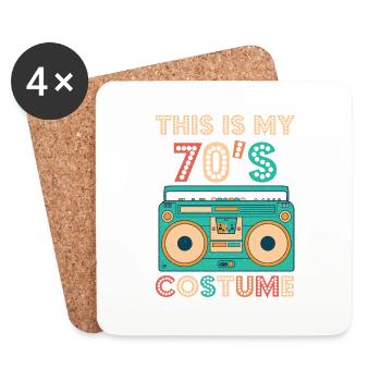 This Is My 70s Costume Shirt 1980s Retro Vintage - Coasters (set of 4) - white - Front