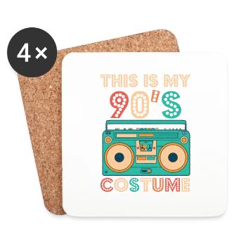 This Is My 90s Costume Shirt 1990s Retro Vintage - Coasters (set of 4) - white - Front