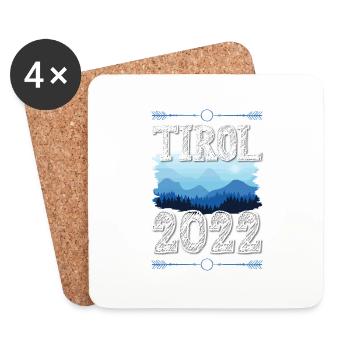 Tirol 2022 - Untersetzer (4er-Set) - Weiß - Vorne