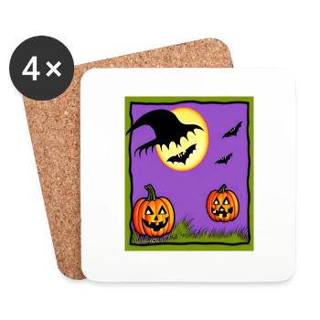 halloween kids party - Coasters (set of 4) - white - Front