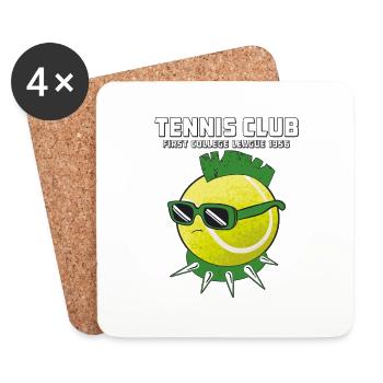 TENNIS CLUB - Dessous de verre (lot de 4) - blanc - Devant