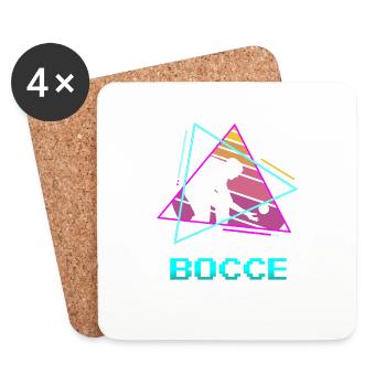 Rétro Vintage Classique Boce Player - Dessous de verre (lot de 4) - blanc - Devant