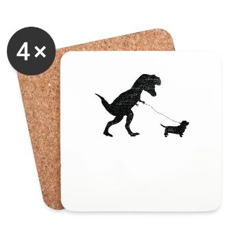 Vintage T-Rex - Coasters (set of 4) - white - Front