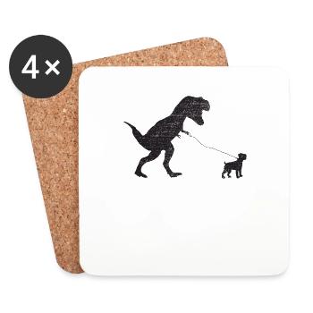 Vintage T-Rex - Coasters (set of 4) - white - Front