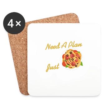 Vous n’avez pas toujours besoin d’un plan juste des spaghettis drôles - Dessous de verre (lot de 4) - blanc - Devant