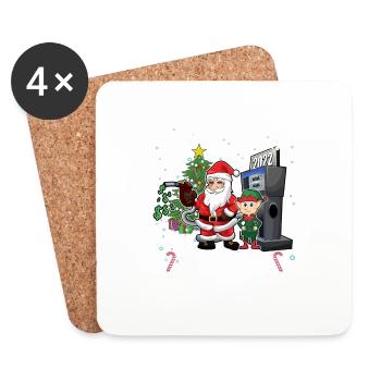 Lustiger Weihnachtshumor Was der Elf Bruh - Untersetzer (4er-Set) - Weiß - Vorne