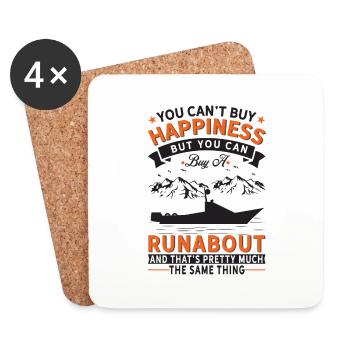 Je ne peux pas acheter de chance, mais Runabout - Dessous de verre (lot de 4) - blanc - Devant