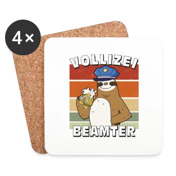 VOLLIZEI BEAMTER - Untersetzer (4er-Set) - Weiß - Vorne