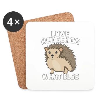 LOVE HEDGEHOG WHAT ELSE - Untersetzer (4er-Set) - Weiß - Vorne