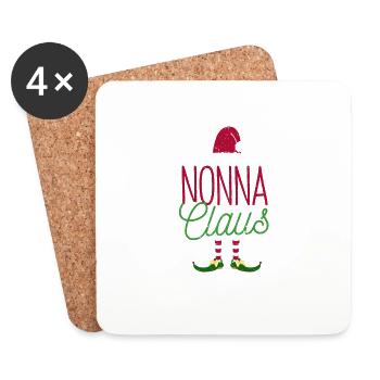 Santa Grandma Funny Christmas Pyjamas Xmas PJs - Coasters (set of 4) - white - Front