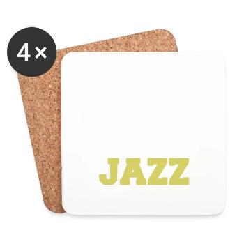 Listen Live Love Play Awesome JAZZ Band Player - Untersetzer (4er-Set) - Weiß - Vorne