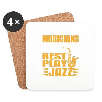 Musicians Are Created Equal Only The Best Play - Untersetzer (4er-Set) - Weiß - Vorne