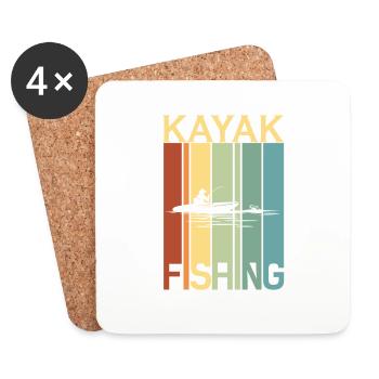 Pêcheurs Pêche Pêche Pêcheurs Pêcheurs Poisson Poisson - Dessous de verre (lot de 4) - blanc - Devant