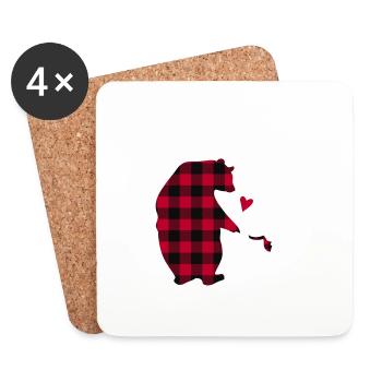 Mama Bear - Untersetzer (4er-Set) - Weiß - Vorne