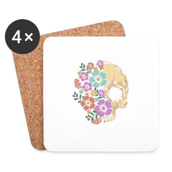 Bon ou mauvais, saké de fleur inspiré de la vieille école - Dessous de verre (lot de 4) - blanc - Devant
