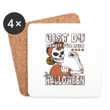 HALLOWEEN - Untersetzer (4er-Set) - Weiß - Vorne