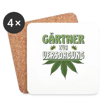 HANF GÄRTNER ZUR SELBSTVERSORGUNG - Untersetzer (4er-Set) - Weiß - Vorne