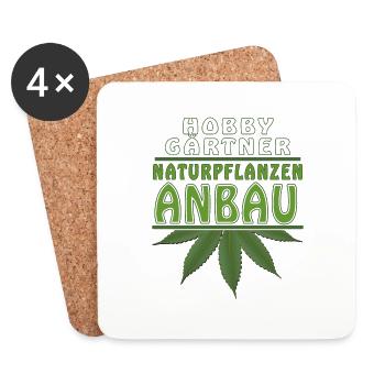 HANF HOBBY GÄRTNER - Untersetzer (4er-Set) - Weiß - Vorne