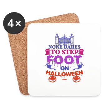 creepy Halloween saying - Coasters (set of 4) - white - Front