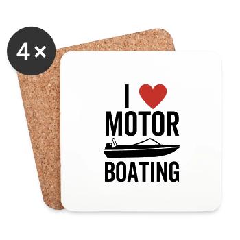 I Love Motor Boating - Coasters (set of 4) - white - Front