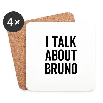 Ich spreche über Bruno - Untersetzer (4er-Set) - Weiß - Vorne
