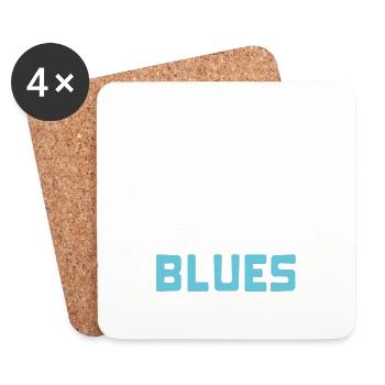 J’ai un cornet et je n’ai pas peur de jouer du blues - Dessous de verre (lot de 4) - blanc - Devant