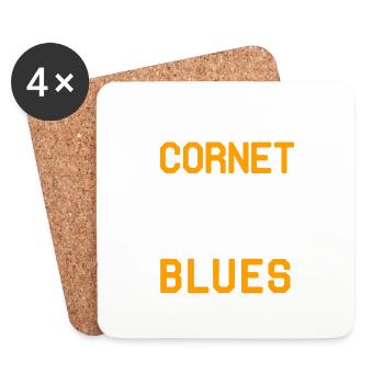 Me & My Cornet We Will Serve The Lord With Blues - Coasters (set of 4) - white - Front