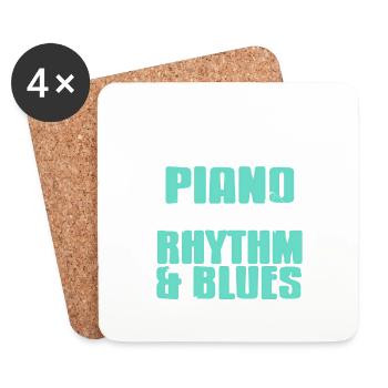 I Don't Mistake When Playing The Piano For RnB - Coasters (set of 4) - white - Front