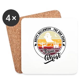Happy Halloween Team Ghost "the boo crew" - Coasters (set of 4) - white - Front