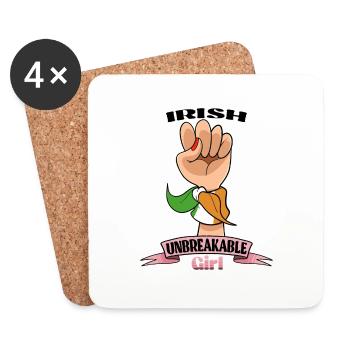 Irish Girl Unbreakable I Irish Heritage I Ireland - Coasters (set of 4) - white - Front