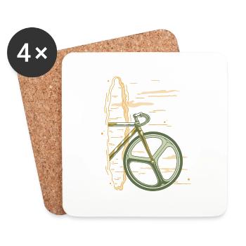 Bike portal black hole for bicycles - Coasters (set of 4) - white - Front