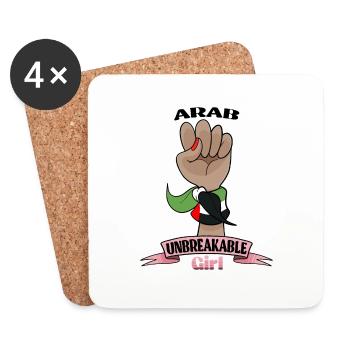 Arab Girl Unbreakable I Heritage United Arab - Coasters (set of 4) - white - Front