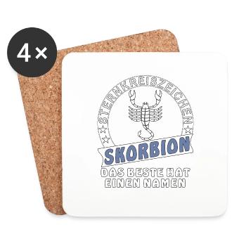 SKORBION - Untersetzer (4er-Set) - Weiß - Vorne