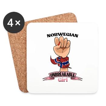 Fille norvégienne incassable I Héritage norvégien - Dessous de verre (lot de 4) - blanc - Devant