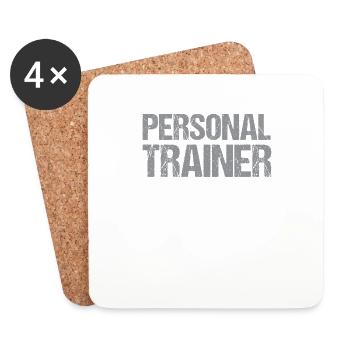 Fitness Workout Motivation Personal Trainer - Coasters (set of 4) - white - Front