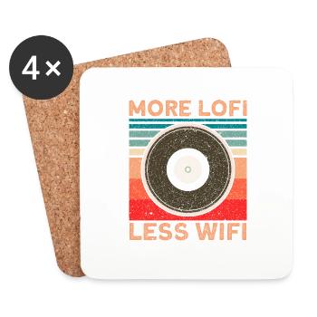 LP Collector Vinyl Record Collector Collector Cadeau - Dessous de verre (lot de 4) - blanc - Devant
