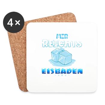 Ich gehe Eisbaden - Untersetzer (4er-Set) - Weiß - Vorne