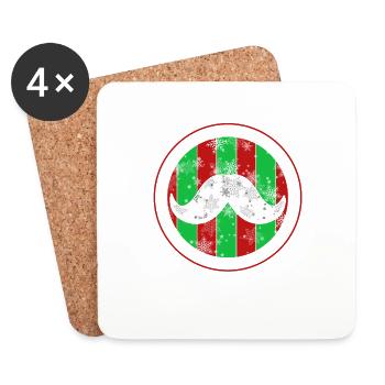 Amusing Dads Of Lovable Christmas Quote - Coasters (set of 4) - white - Front