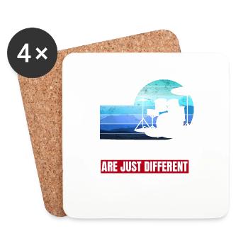 funny drummer saying - Coasters (set of 4) - white - Front
