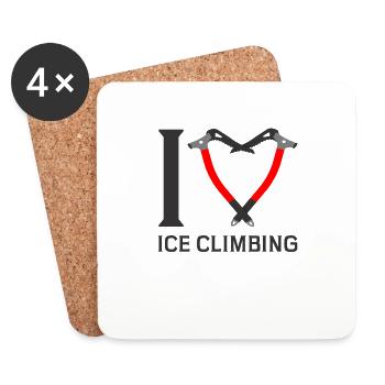 I love ice climbing ice climber ice picks - Coasters (set of 4) - white - Front