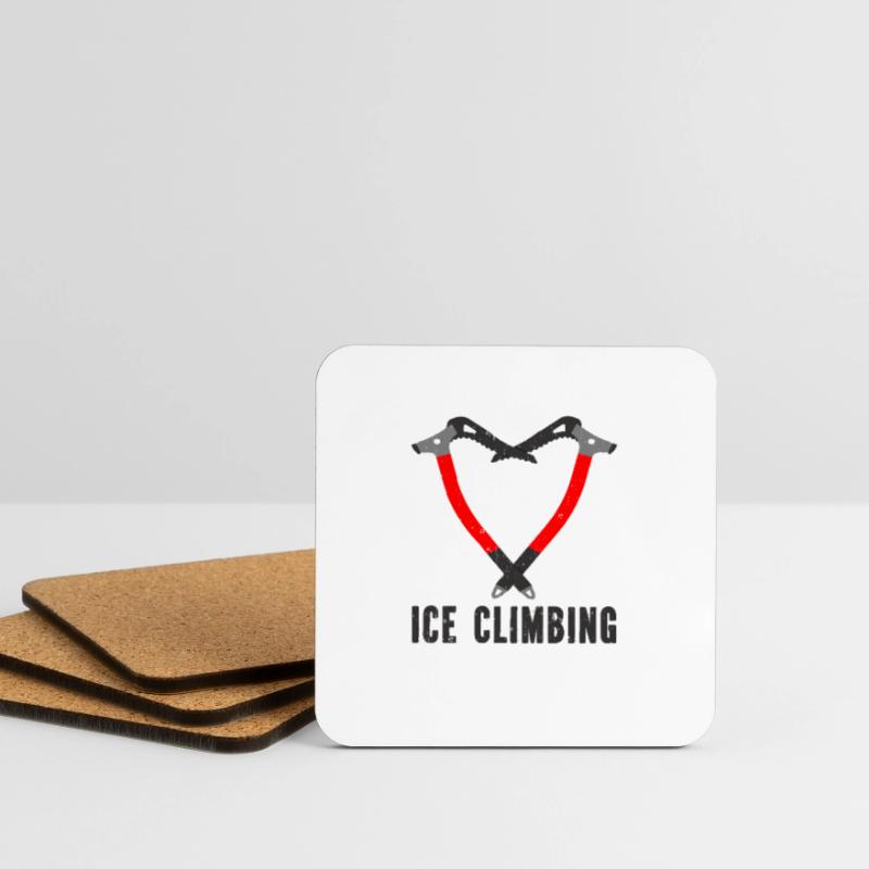 Ich Liebe Eisklettern Eiskletterer Eispickel Untersetzer (4er-Set)