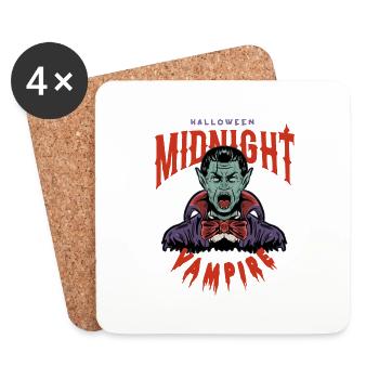 Dracula Midnight HALLOWEEN - Coasters (set of 4) - white - Front
