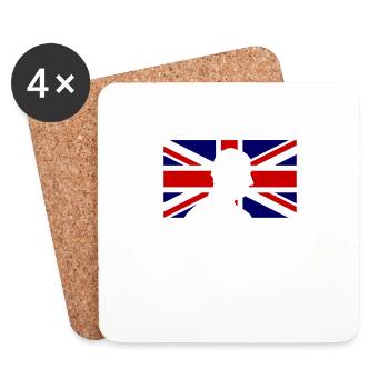 König der britischen Königsfamilie Karl III. Lang lebe es - Untersetzer (4er-Set) - Weiß - Vorne