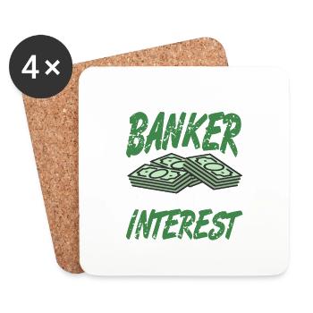 I Used To Be A Banker But Then I Lost Interest - Coasters (set of 4) - white - Front