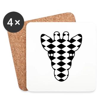 Giraffe - Untersetzer (4er-Set) - Weiß - Vorne