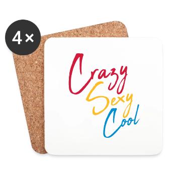design cool sexy fou - Dessous de verre (lot de 4) - blanc - Devant