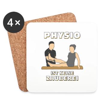 PHYSIO IST KEINE ZAUBEREI - Untersetzer (4er-Set) - Weiß - Vorne